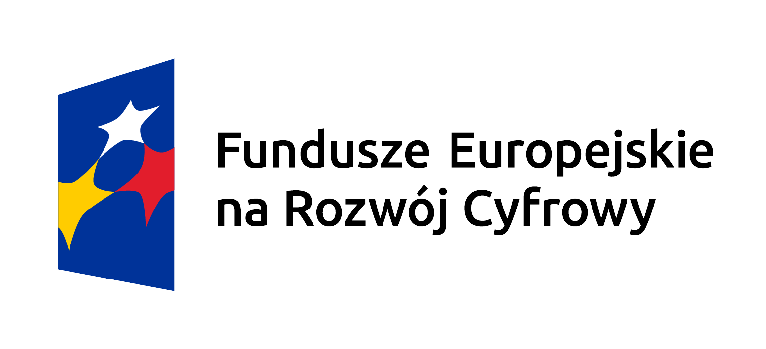 Logo Fundusze Europejskie na Rozwój Cyfrowy